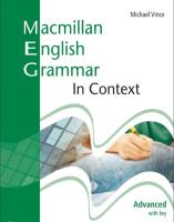 Macmillan English Grammar In Context Advanced. Autor: Vince Michael. SmakLiter.pl Okładka książki Macmillan English Grammar In Context Advanced