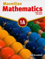Macmillan Mathematics 1A Książka ucznia + eBook. Autor: Paul Broadbent. SmakLiter.pl Okładka książki Macmillan Mathematics 1A Książka ucznia + eBook