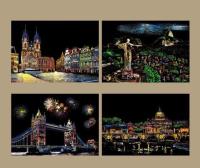 Opakowanie Magiczna Zdrapka - 4w1 Jasne miasta 21x30cm