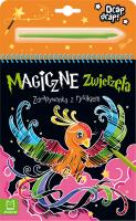 Magiczne zwierzęta. Zdrapywanka z rysikiem. Autor: Podgórska Anna. SmakLiter.pl Okładka książki Magiczne zwierzęta. Zdrapywanka z rysikiem