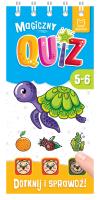Magiczny quiz z żółwikiem. Dotknij i sprawdź, od 5 lat. Autor: Podgórska Anna. SmakLiter.pl Okładka książki Magiczny quiz z żółwikiem. Dotknij i sprawdź, od 5 lat