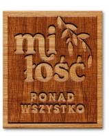Opakowanie Magnes drewniany - Miłość