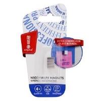 Magnesy do tablic neodymowe 4szt Memobe. Wydawca: MemoBe. SmakLiter.pl Opakowanie Magnesy do tablic neodymowe 4szt Memobe