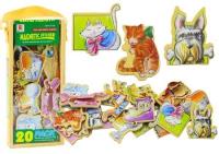 Opakowanie Magnesy drewniane Zwierzęta 20szt