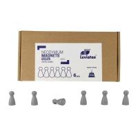 Opakowanie Magnesy neodymowe Bowling szare 6szt LEVIATAN
