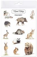 Magnesy Zwierzęta leśne. Wydawca: Mama Maluje. SmakLiter.pl Opakowanie Magnesy Zwierzęta leśne