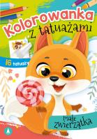 Małe zwierzątka. Kolorowanka z tatuażami. Autor: Opracowanie zbiorowe. SmakLiter.pl Okładka książki Małe zwierzątka. Kolorowanka z tatuażami