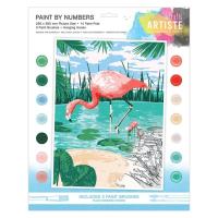 Malowania po numerach - Tropical flamingo. Wydawca: Dalprint. SmakLiter.pl Opakowanie Malowania po numerach - Tropical flamingo