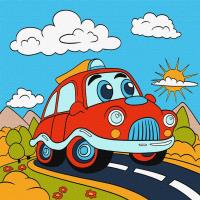 Opakowanie Malowanie numerach - Zabawna podróż 25x25cm