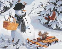 Opakowanie Malowanie po numerach - Bałwanek 30x40cm