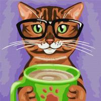 Opakowanie Malowanie po numerach - Barista w paski 40x40cm