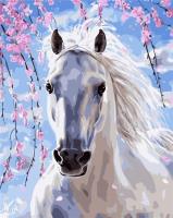 Opakowanie Malowanie po numerach - Biały koń 40x50cm