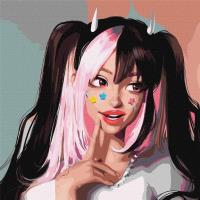 Opakowanie Malowanie po numerach - Bohaterka komiksu 40x40cm