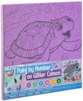 Opakowanie Malowanie po numerach brokatowe tło Żółwik