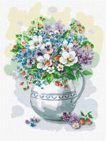 Opakowanie Malowanie po numerach - Bukiet z poziomkami 30x40