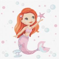 Malowanie po numerach - Czerwona syrenka 30x30. Wydawca: Ideyka. SmakLiter.pl Opakowanie Malowanie po numerach - Czerwona syrenka 30x30