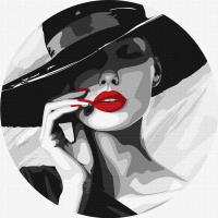 Opakowanie Malowanie po numerach - Dama w kapeluszu 26cm