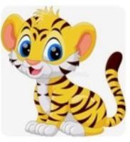 Opakowanie Malowanie po numerach dla dzieci Tygrysek siedzący