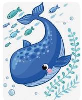 Opakowanie Malowanie po numerach dla dzieci Wieloryb nurkujący