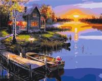 Opakowanie Malowanie po numerach - Dom nad jeziorem 40x50cm