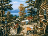 Opakowanie Malowanie po numerach - Drewniana chata 30x40cm