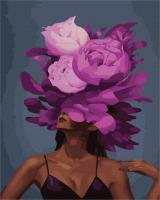 Opakowanie Malowanie po numerach Dziewczyna Piwonia