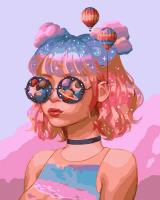 Opakowanie Malowanie po numerach Dziewczyna w okularach