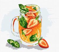 Opakowanie Malowanie po numerach - Koktajl pomarań. 25x25cm