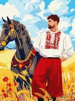 Opakowanie Malowanie po numerach - Kozak na polu 30x40cm