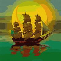 Opakowanie Malowanie po numerach - Księżycowy żaglowiec