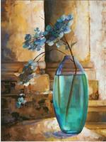 Opakowanie Malowanie po numerach - Kwiat w turkusowym.. 30x40