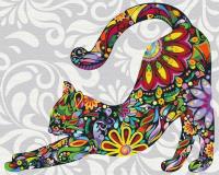 Opakowanie Malowanie po numerach Kwiatowy kot 40x50cm