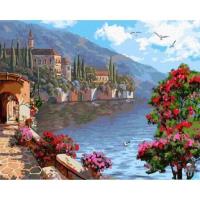 Opakowanie Malowanie po numerach - Kwitnąca Promenada 40x50cm