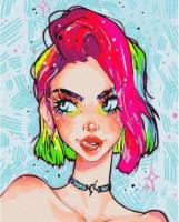 Opakowanie Malowanie po numerach - Lady grunge 40x50cm