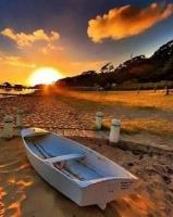 Opakowanie Malowanie po numerach Łódka na plaży