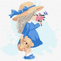 Malowanie po numerach - Mała dziewczynka 30x30. Wydawca: Ideyka. SmakLiter.pl Opakowanie Malowanie po numerach - Mała dziewczynka 30x30