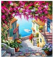 Opakowanie Malowanie po numerach Miasteczko schody nad morze