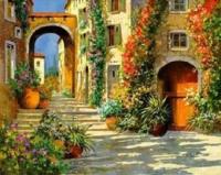 Opakowanie Malowanie po numerach Miasto uliczka bałkańska