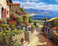 Opakowanie Malowanie po numerach Miasto z widokiem na morze