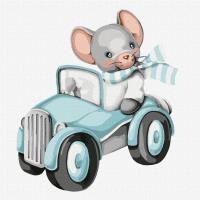 Malowanie po numerach-Mysz jest podróżnikiem 30x30. Wydawca: Ideyka. SmakLiter.pl Opakowanie Malowanie po numerach-Mysz jest podróżnikiem 30x30