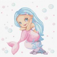 Malowanie po numerach - Niebieska syrenka 30x30. Wydawca: Ideyka. SmakLiter.pl Opakowanie Malowanie po numerach - Niebieska syrenka 30x30