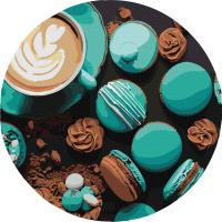 Opakowanie Malowanie po numerach okrągła rama - Czekoladowa..