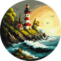 Opakowanie Malowanie po numerach okrągła rama - Latarnia...