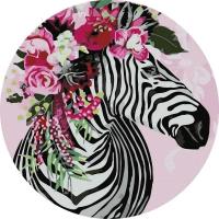 Opakowanie Malowanie po numerach okrągłe - Fantastyczna zebra