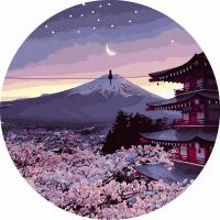 Opakowanie Malowanie po numerach okrągłe - Góra Fuji... 40cm