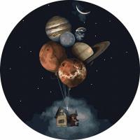 Opakowanie Malowanie po numerach okrągłe - Lot w kosmos 40cm