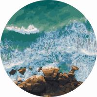 Opakowanie Malowanie po numerach okrągłe - Wzburzony ocean 40