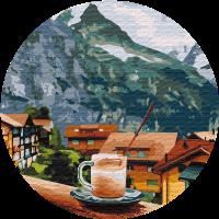 Opakowanie Malowanie po numerach owalne Cappuccino