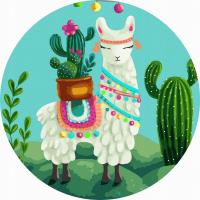 Opakowanie Malowanie po numerach owalne Lama