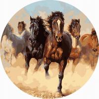 Opakowanie Malowanie po numerach owalne Stado Koni